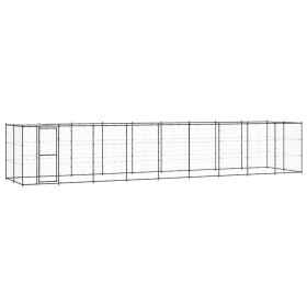 Outdoor Dog Kennel Steel with Roof 234.4 ftÂ¬â‰¤