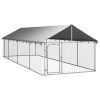 Outdoor Dog Kennel with Roof 236.2"x78.7"x59.1"