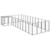 Dog Kennel Black 143.3 ftÂ¬â‰¤ Steel