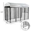 6.9 x 3.3 5.6 ft Dog Kennel with Waterproof Cover, Welded Wire Outdoor Playpen,