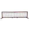 Wooden dog gate, free standing wire mesh pet expandable,MAHOGANY