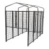 6.9 x 3.3 5.6 ft Dog Kennel with Waterproof Cover, Welded Wire Outdoor Playpen,