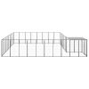 Dog Kennel Black 221.4 ftÂ¬â‰¤ Steel
