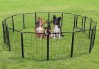 Dog Playpen Puppy for Medium Small Dogs Outdoor Pet 16 Panels Exercise Pen 32