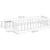 Dog Kennel Silver 247.5 ftÂ¬â‰¤ Steel