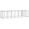 Outdoor Dog Kennel Steel with Roof 182.3 ftÂ¬â‰¤