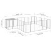 Dog Kennel Silver 130.2 ftÂ¬â‰¤ Steel