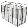 6.9 x 3.3 5.6 ft Dog Kennel with Waterproof Cover, Welded Wire Outdoor Playpen,