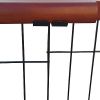 Wooden dog gate, free standing wire mesh pet expandable,MAHOGANY
