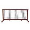 Wooden dog gate, free standing wire mesh pet expandable,MAHOGANY
