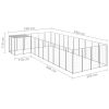 Dog Kennel Silver 143.3 ftÂ¬â‰¤ Steel