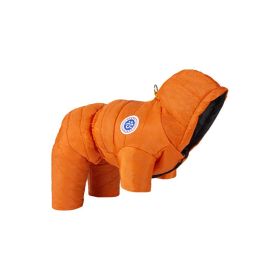 Winter Pet Cotton-padded Clothes Thickening Thermal Windproof Multifunctional (Option: orange-L)